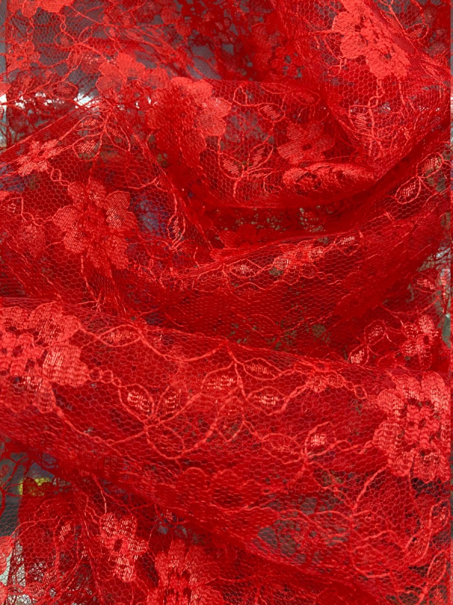 Red Flower Lace - Cloth of Gold & Haberdashery Ltd