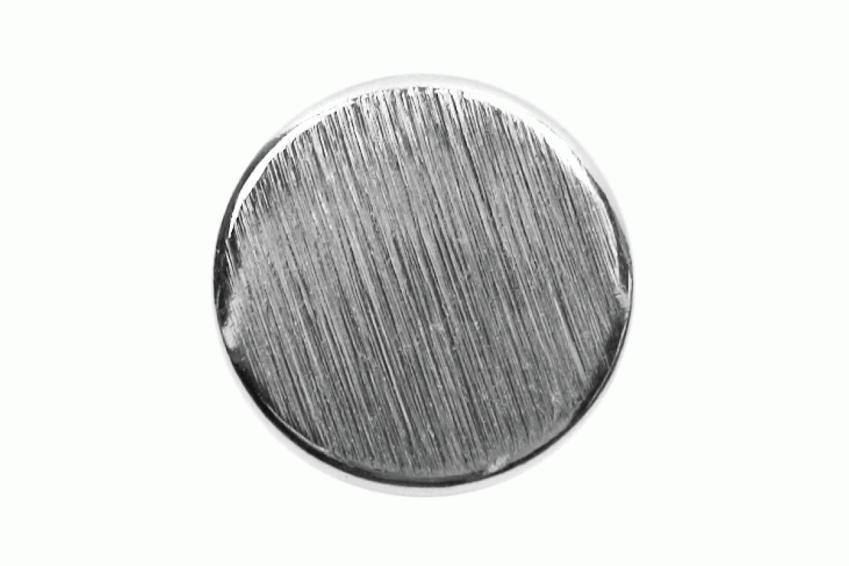 Silver Textured Metal, 15mm Shank Button - Cloth of Gold & Haberdashery Ltd