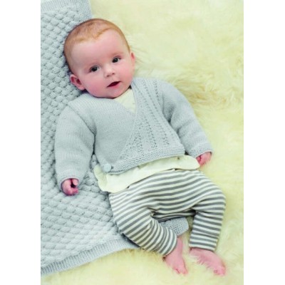 Hooded Cape Baby KNITTING PATTERN Baby Lace Top Cape &Bootees DK KingCole 5084 