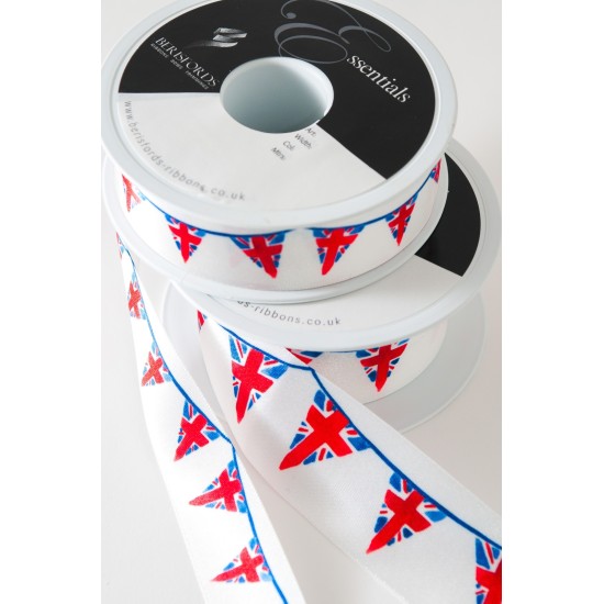 25mm Union Jack bunting ribbon