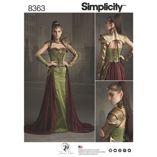 8363 Misses' Fantasy Ranger Costume