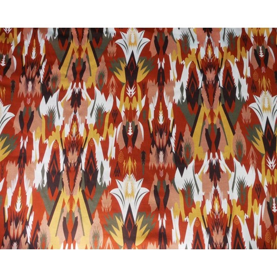 Abstract Cotton Jersey Rust 150cm Wide 95% Cotton, 5% Elastane