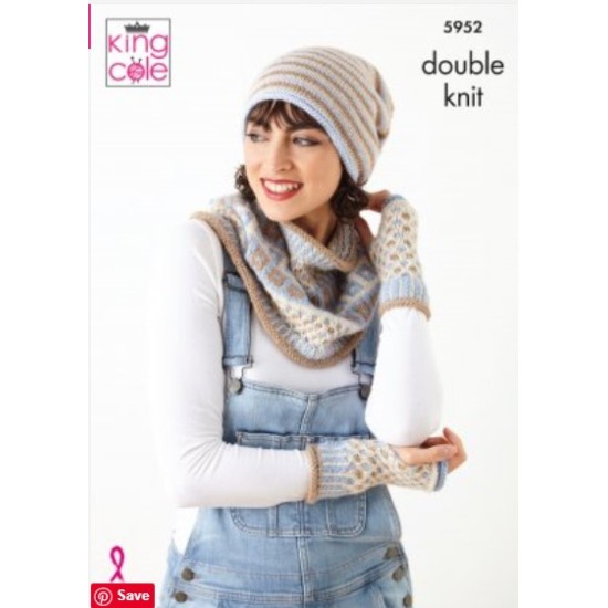 Apparel Accessories: Knitted in King Cole Baby Alpaca DK - 5952