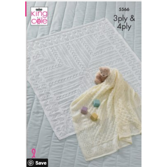 Baby Blankets: Knitted in Comfort 3Ply & 4Ply - 5566