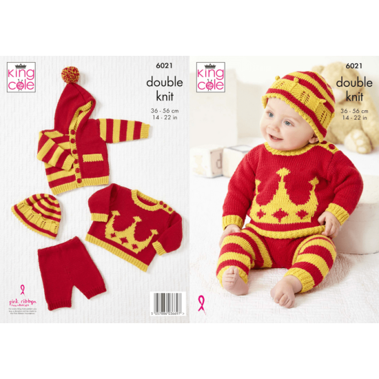 Baby Set in King Cole Cottonsoft DK - 6021