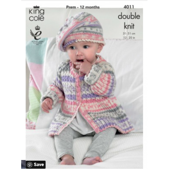 Baby Set Knitted with Cherish DK 4011