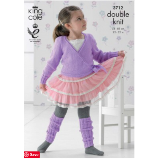 Ballet Cardigan and Leg Warmers Knitted in Comfort DK - 3712
