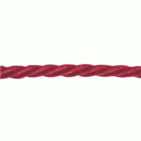 Barley Twist Cord, 5mm, Red