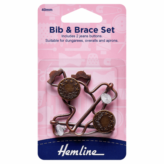 Bib and Brace Set 40mm Bronze 2 Pieces