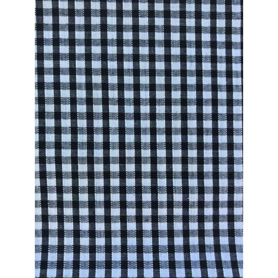 Black Gingham - Small, Polycotton