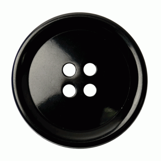 Black Resin, 29mm 4 Hole Button