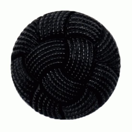 Black Resin Embossed Knot, 20mm Shank Button