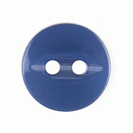 Blue Resin, 11mm Fish Eye 2 Hole Button