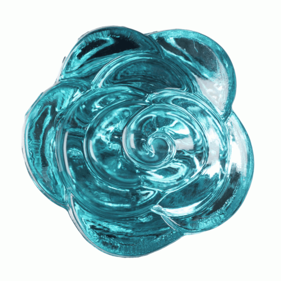 Blue Rose 15mm Shank Button
