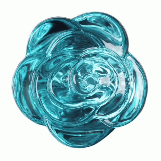 Blue Rose 18mm Shank Button