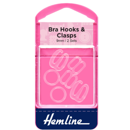 Bra Hooks & Clasps Clear 9mm