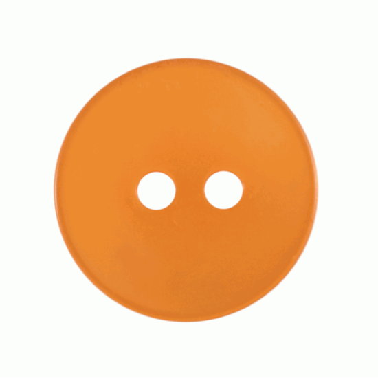 Burnt Orange 15mm Shine 2 Hole Button