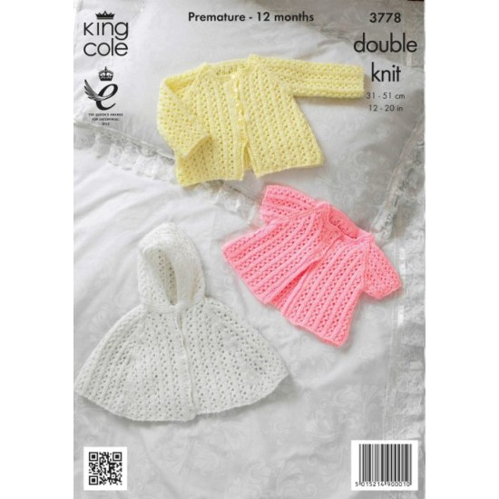 Cape and Jackets Knitted with Baby Glitz DK - 3778