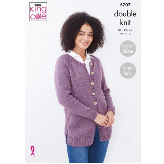 Cardigan & Sweater Knitted in Big Value Tweed DK - 5707