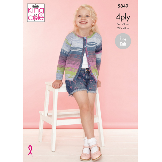 Cardigan & Top Knitted in Summer 4ply - 5849