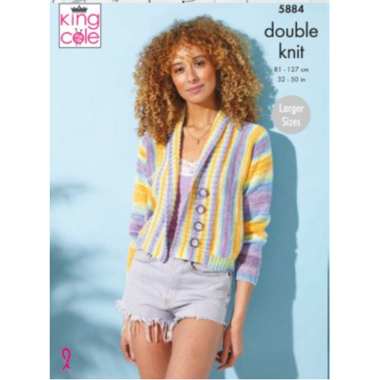 Cardigan & Top Knitted in Tropical Beaches DK - 5884
