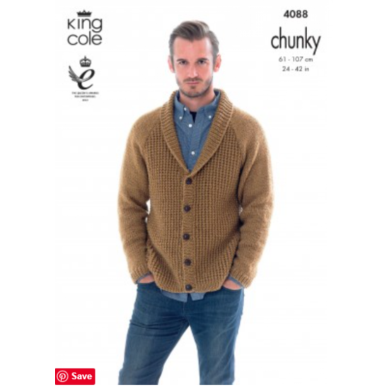 Cardigan and Hoodie Knitted with Big Value Chunky - 4088