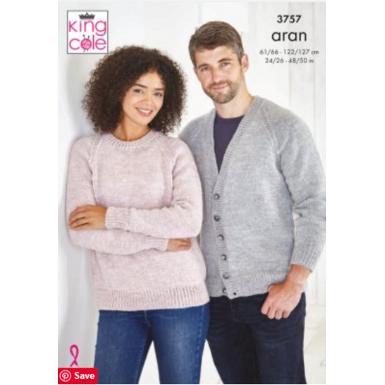 Cardigan And Sweater: Knitted in Fashion Aran - 3757