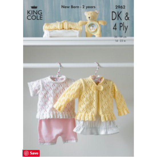 Cardigan and Top Knitted in Big Value 4Ply & Big Value DK - 2962