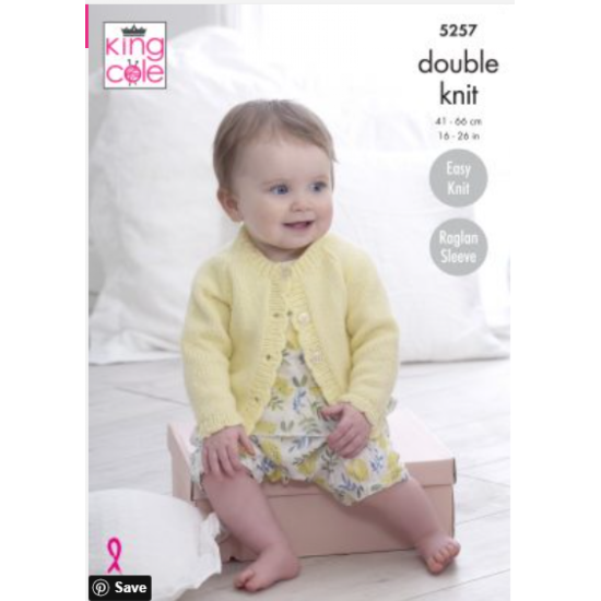 Cardigans Knitted in Big Value Baby DK 50g - 5257