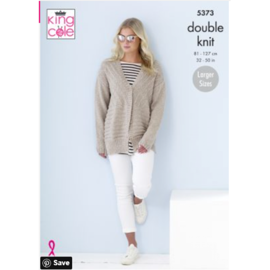 Cardigans Knitted in Cotton Top DK 5373
