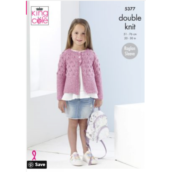 Cardigans Knitted in Cotton Top DK 5377