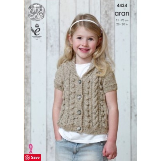 Cardigans Knitted with Big Value Aran - 4434