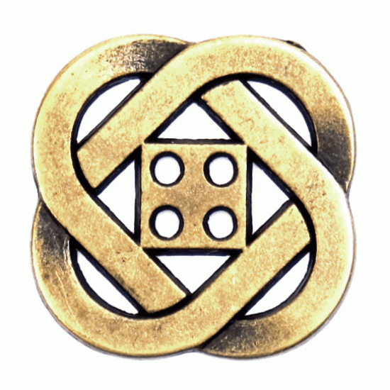 Celic Gold Metal, 28mm 4 Hole Button