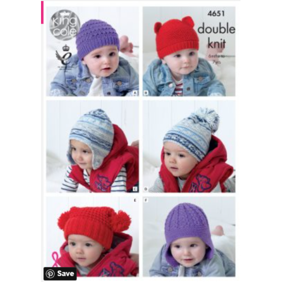 Children’s Hats Knitted with Cherished DK 4651