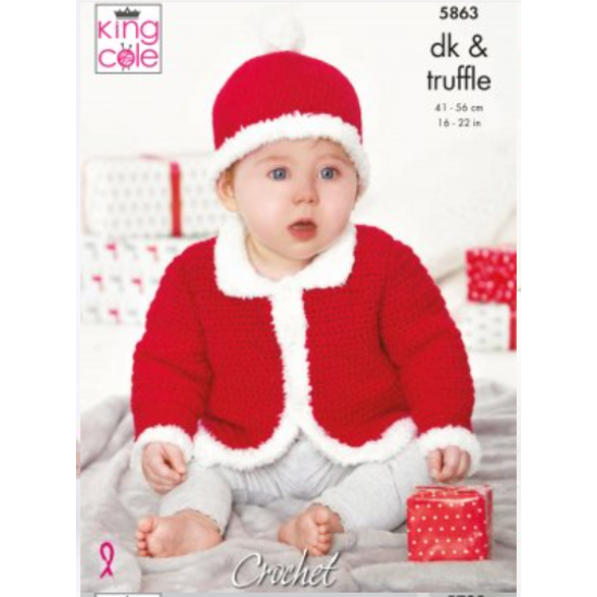Christmas Jackets & Hat Crocheted in Cherished DK & Truffle - 5836