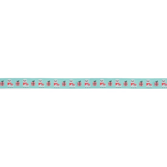 Christmas Llamas Grossgrain Ribbon 15mm