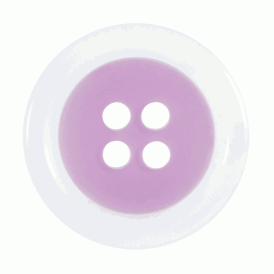 Clear Edged Purple Resin, 20mm 4 Hole Button