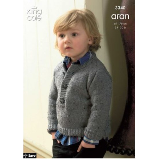 Coat and Sweater Knitted in Fashion Aran - 3340 