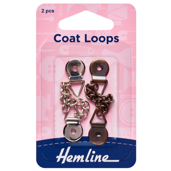 Coat Loops, Bronze/Nickel: Metal: 2 Pieces