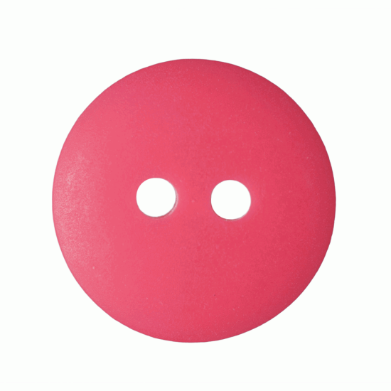 Coral Matt Smartie Resin, 11mm 2 Hole Button