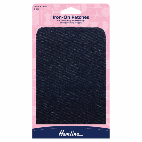 Cotton Twill Patches, Denim - 10 x 15cm
