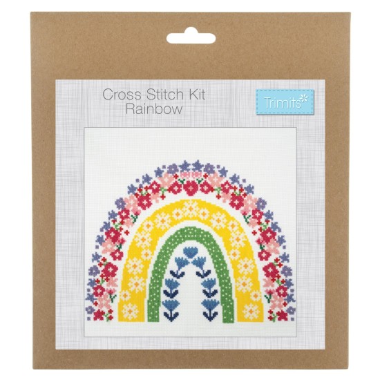 Counted Cross Stitch Large Kit - Rainbow