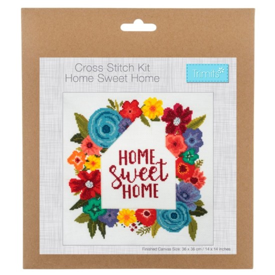 Counted Cross Stitch Large Kit -Home Sweet Home