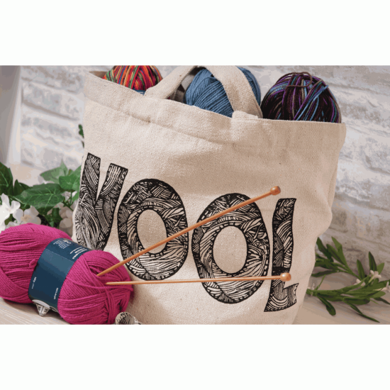 Craft Bag Bucket Style 'Wool' Logo
