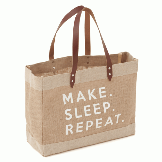 Craft Bag Shoulder Tote (L) Make Sleep Repeat