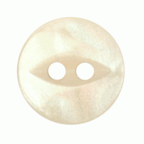 Cream Resin, 11mm Fish Eye 2 Hole Button