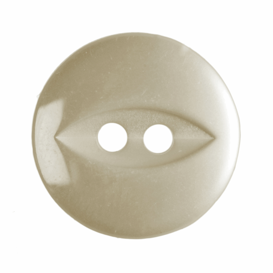 Cream Resin, 14mm Fish Eye 2 Hole Button
