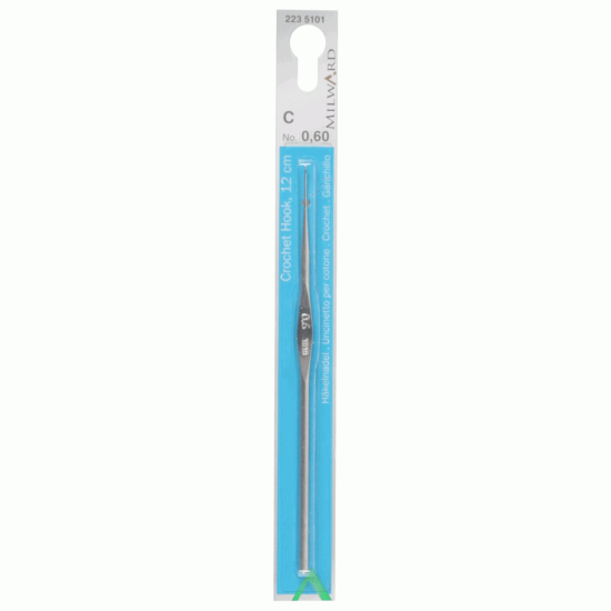 Crochet Hook, Basic Metal 12cm x 0.60mm