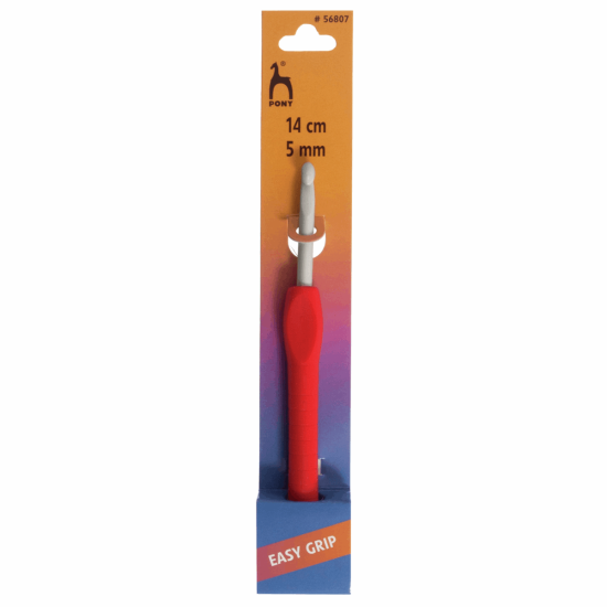 Crochet Hook, Easy Grip Handle with Finger Flat, 14cm x 5mm
