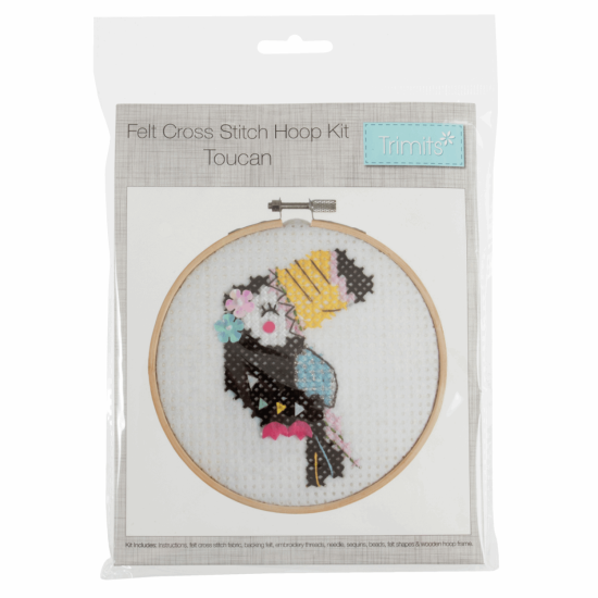  Cross Stitch Kit with Hoop, Toucan